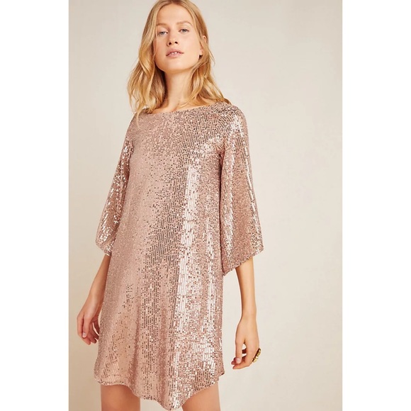 Anthropologie Tops - Anthropologie Starling Sequined Tunic Dress